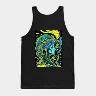 Abstract Colorful Flowing Women's face Tank Top